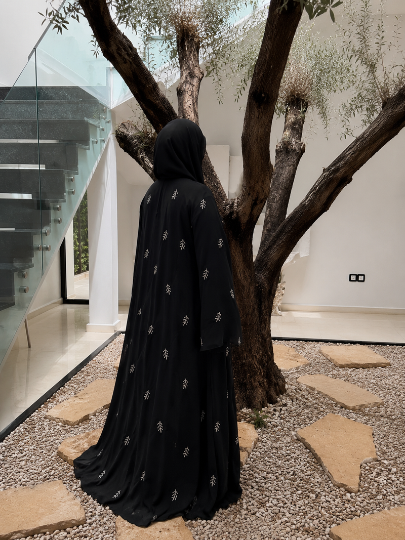 Abaya en mousseline Noir