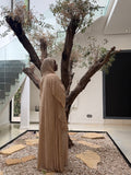 Abaya en mousseline Beige