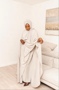 Abaya 3 pièces - Écru