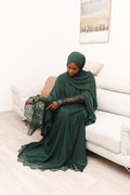 Abaya dentelle - Vert